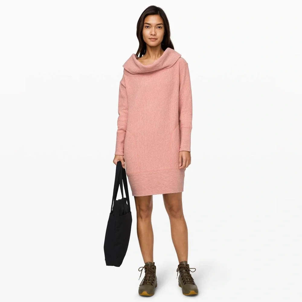 Lululemon Along the Way Dress Heathered Copper Clay  Sz XS‎